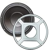 Jensen MSW10 Universal-Subwoofer-Set mit 25,4 cm (10 Zoll), Marinequalität, mit abnehmbarem RG10SS Marine Audio Silber, inkl. (1) MSW10 + (1) RG10SS