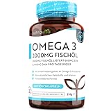 Omega 3 Kapseln hochdosiert 240-2000mg Fischöl Kapseln mit 660mg EPA & 440mg DHA pro Portion - Omega 3 Öl, Reines Fischöl aus nachhaltiger Fischerei - Geprüft/Zertifiziert in Deutschland - Nutravita