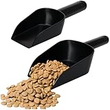com-four® 2x Futterschaufel zum Portionieren von Tierfutter (23 cm | 26,5 cm) – Sackschaufel aus Kunststoff - Messschaufel für Haustiere – Abwiegeschaufel für Futter und Saatgut