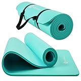 TASHIDROLMA Yogamatte Rutschfest, NBR Gymnastikmatte Mit Tragegurt, Sportmatte Fitnessmatte Yoga Matte und Trainingsmatte Dicke 1cm (183x61cm)