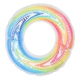 Vaguelly Regenbogen-schwimmring Schwimmende Versorgung Schwimmschlauch Schwimmring Am Strand Strandschwimmer Schwimmring Für Erwachsene Pool-sicherheitsring Schwimmringe Für PVC