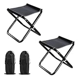 Klapphocker Faltbar, Camping Hocker, Leicht Sitz Falthocker, Mini Falthocker Klappbar, Campinghocker Tragbarer, Gartenhocker, mit Aufbewahrungstasche, für Angeln,Reisen,Garten,Strand,Wandern,Grillen