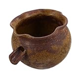 TOYANDONA Keramik Wasserbrunnen Jar mit Wasserfallfunktion Vintage Handgefertigt Zirkulierender Garten Springbrunnen für Patio Innen Außenbereich Wetterfester Zierbrunnen für Ruhige