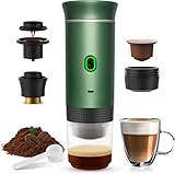 Tragbare 3-in-1-Kapselmaschine, kompatibel mit Nespresso Dolce Gusto und gemahlenem Kaffee, kleine tragbare Kaffeemaschine, ideal zum Mitnehmen, Mini-Kaffeemaschine