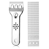 Ceranfeldschaber,XURJUMI Edelstahl Ceranfeldschaber mit 20 Ersatzklingen,Glaskeramik Schaber,Küchenschaber Set,Schaber Ceranfeld,für Reinigung Von Backofen,Induktionskochfeld,Keramik