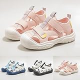 Schwimmschuhe Kinder 31, Wasserschuhe Kinder rutschfest Beach Atmungsaktiv Barfußschuhe Aquaschuhe Pool Schwimmschuhe Surfschuhe Bequeme Sneaker mit Klettverschluss, Rosa, 30