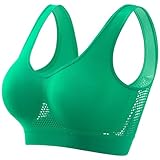 Sport BH Damen Starker Halt Mesh Design Bralette Ohne Bügel Rückenfrei Gepolstert BHS Damen mit U-Rücken Crop Tops Push up Bra mit Breitem Unterbrustband Bequem Büstenhalter Bustier für Gym Yoga