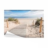 decomonkey Fototapete Strand Meer 300x210 cm XXL Design Tapete Fototapeten Tapeten Wandtapete moderne Wand Schlafzimmer Wohnzimmer Landschaft Natur
