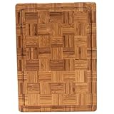 Holzhackungsbrett 14x10x1 Zoll Holz Schneidebrett Checker Textur Holz Servierbretter zum Schnitzen von Fleischkäse Brot Gemüse