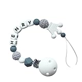 Schnullerkette aus Silikon, Schnullergurte für Babys, Mädchen und Jungen, BPA-freie Sicherheitsgurte für Spielzeug, integrierter Schnullerhalter und Tether Spielzeug (Krone weiß)