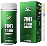 AQUAVERITY 7-in-1 Teststreifen Teichwasser – Präzises Teichwassertest-Set für pH-Wert, Nitrat, Nitrit, Karbonat, Härte, Gesamt- und freies Chlor – Für alle Gartenteiche – 50 Streifen