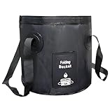 Zusammenklappbarer Outdoor-Eimer, Outdoor-Camping-Eimer, leichter Falteimer für Outdoor-Waschbecken, 20 l, großes Fassungsvermögen, zusammenklappbarer Eimer mit Anti-Auslauf-Aufbewahrung für Überleben