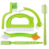 Reinigungsbürsten-Set, 6-teilig, Multifunktionale Bürsten für Küche und Bad, mit Spaltreiniger