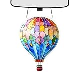 Heißluftballon-Dekor – 2D-Acrylballon-Anhänger für den Außenbereich, wetterbeständiger Charm, Heimdekoration, für Garten, Terrasse, Tür, Hochzeit, Hof, Schrank, Fenster, Wand, Festival