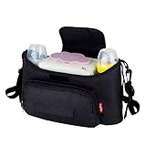 Lesfit Kinderwagen Organizer, Baby Kinderwagen Tasche,Kinderwagentasche, Schwarz