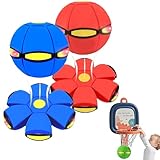 Miayical Magischer Springball mit Leuchteffekten – Unberechenbarer Hüpfspaß für Kinder, Interaktives Spielzeug für Garten & Drinnen, Robuster Fliegender Teller für Familien