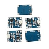jojofuny 1A 5V Micro USB Lithium Akku Ladegerät Modul Li Ion Batterie Ladeboard DIY Zubehör