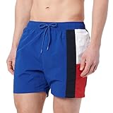 Tommy Hilfiger Herren Badeshorts Medium Drawstring mit Tunnelzug, Blau (Wedge Blue), S