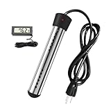 EBAYTV Poolheizung, Tragbarer Pool-Warmwasserbereiter, 120 V, 1500 W, elektrische Tauchheizung mit digitalem Thermometer for aufblasbare Pool-Badewanne