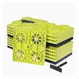 LTWHOME RV stapelbare Basisplatten, Unterlegplatten, Stützplatten, für Wohnmobile, Caravan, Camping Stützböcke und Kurbelstütze 21.5 * 21.5cm (40 Stück)