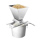 Manuelle Getreidemühle aus Edelstahl, Malzmühle, Futtermühle, Maismühle, Flockenmühle mit 2 Aluminiumstäben für die Biermühle zum Heimbrauen