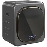 HOMCOM Mini Wäschetrockner mit 6 Programm LED-Touchscreen 4 kg bis zu 60℃, 800W Freistehend Wandmontierbar Ablufttrockner mit Überhitzungsschutz Ablufttrockner für Kleidung Grau