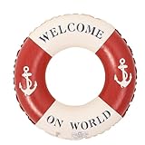 Aufblasbarer Schwimmring, Schwimmreifen groß, Schwimmreifen Schwimmring, Wasserspielzeug für Pool und Strand Party Spielzeug für Kinder und Erwachsene (rot)