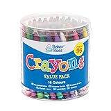 Baker Ross AV257, klobige Wachsmalstifte für Kinder, Kunst und Basteln, Schule, Klassenzimmer, gemischt, 96 Stück