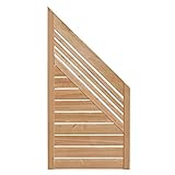 Weidenprofi Sichtschutz aus Lärche, Holz Lamellenzaun, Gartenzaun aus Lärchenholz, Größe (BxH): 90 x 180-90 cm