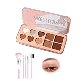 Multifunktionale Lidschatten-Palette, 10 Farben, Lidschatten, Gesichtspalette, Make-up, matt, schimmernd, Glitzer, Lidschatten mit Pinsel (2#)
