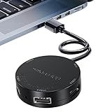 USB C -, Laptop -Hub Four in 1 480 Mbit/S Runden Zubehör, Tragbarer USB C -Multiport -Adapter Mit Indikatorlicht, Zubehör Für Zuhause, Büros Und