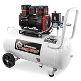 KnappWulf Flüsterkompressor KW6060 Luftkompressor Druckluftkompressor 50L Tank, 1500W, 69dB, 10 Bar Betriebsdruck, 256L/min Luftdurchsatz, mit Wasserabscheider, leise, 230V