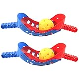 Scoop and tours Game for Kids - Beinhaltet 4 Scoops und 2 Bälle - lustige Outdoor -Spielzeug für Strand, Hinterhof, Camping oder Park - tolle PE -Ausrüstung und Sommeraktivitäten für Jungen, Mädchen