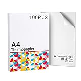 Thermopapier A4 für Tragbaren Drucker M08F/ M832/ Q302/M834, kompatibel mit Brother, Phomemo M08F, HPRT MT800/MT800Q, schnell trocknendes Thermopapier M08F Druckerpapier, 210x297mm, 100 Blatt