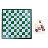 Dawutocap Schach- und Dame Spielset Reise Checkers Tragbares Faltschachbrett Anfänger Schachspiel Set Easy Plays