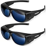 VIVOSUN Grow Room Brille, Indoor-Hydrokultur-LED-Wachstumslichtbrille, Anti-UV-Brille für visuellen Augenschutz, 2 Stück