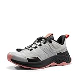 NORTIV 8 Damen Wanderschuhe leichte atmungsaktive Mesh Trekking Outdoor Arbeitsschuhe,Size 38,Grau Rosa,SNHS239W