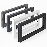 HOLZBRINK 2 Stück Wandkonsole Schwarz für Waschtisch, 300x150 mm, Design und stabil Waschtischhalterung, Handtuchhalter
