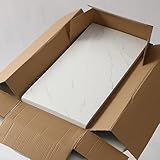 Trafagala 10x Fliesenaufkleber Marmor Weiß - 60 x 30 cm - Selbstklebende Fliesen Bad - Klebefliesen Küche für Küchenrückwand - Wandpaneele Küche Wanddeko Schlafzimmer Wohnzimmer Badezimmer