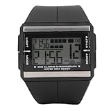 plplaaoo Rubber Band Sports Uhr 7 LED -Farben 50m wasserdichtes Digital Display Multifunktionales Armbanduhr für Jungen Mädchen Teenager Outdoor Running Wanderung