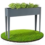 Arebos Hochbeet 101,5 x 26 x 80 cm | Frühbeet Kräuterbeet Pflanzenbeet Blumenkasten Garten Terassen Gemüsebeet Gartenbeet Blumenkübel für Balkon | ideal für den Anbau von Gemüse Obst Kräutern
