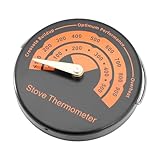 LABRIMP 1 Stück Magnetisches Ofenthermometer für Kaminrohr Präziser Temperaturmesser für Holzofen Kompakt und Praktisch für Alltag Schützt vor Überhitzung Zwei Temperaturmessungen