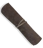 Angus Stoke Messertasche Kochmesser - Premium Leder Kochmesserrolle groß – Messer Tasche Köche - Kochtasche Noah (Olive-Grün)