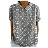 Damenmode Sale Business Bluse Damen T Shirt Ohne Ärmel Mit V Ausschnitt Mittelalter Leinenbluse Tshirt Oberteile Elegant Leinenhemd 3/4 Arm Sommer