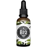 Vitamin B12-50 ml (900 Tropfen) - 500µg pro Tropfen - Vegan & hochdosiert - mit beiden aktiven Formen Methyl-& Adenosylcobalamin - Laborgeprüft, ohne Zusätze, in Deutschland produziert