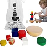 Stapelspiel - Lackfreie Oberfläche Balance Spiel | Chew Gleichgewichtsspiel | Spielzeug Stapeln Geeignet Für Feinmotorik, Hand-Auge-Koordination Und Aufmerksamkeit