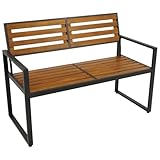 DEGAMO Gartenbank RAGUSA 2-sitzer, mit Rückenlehne, Gestell Metall anthrazit, Sitzfläche Akazie geölt, Outdoor