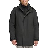 Dockers Herren Wollmantel Melton Zwei Taschen in voller Länge Dufflecoat, Neue Holzkohle, M