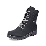 Rieker Damen Schnürstiefeletten 78520, Frauen Stiefeletten,halbstiefel,Kurzstiefel,uebergangsschuhe,uebergangsstiefel,schwarz (00),41 EU / 7.5 UK