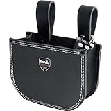 kwb Nageltasche aus Rindsleder, mit 1-fach, Gürtelschlaufen und großes Fach, schwarz